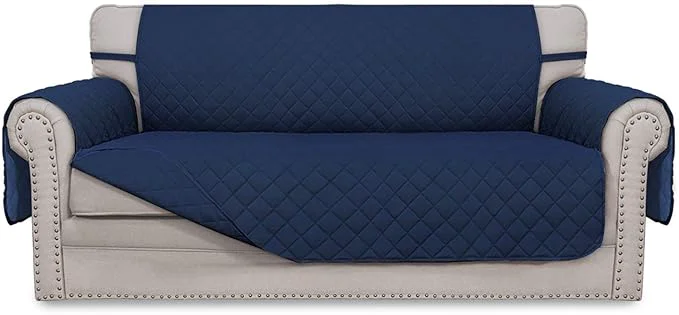 Breathable Easy-Going Sofa Slipcover Reversible Loveseat Sofa Cover Couch Cover for 2 Cushion Couch Furniture Protector with Elastic Straps for Pets Kids Dog Cat Oversized Loveseat Navy Navy About ThisOverview Easy-to-Use