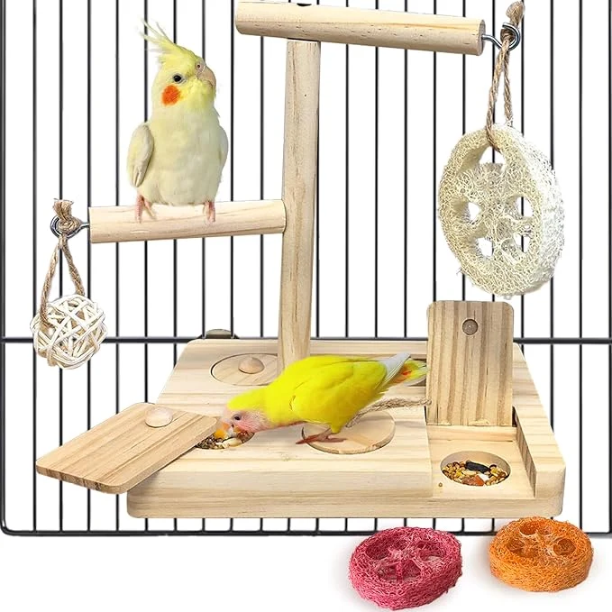 Trendy Bird Foraging Toys Parrot Enrichment Puzzle Toy Bird Playground Exploring Detailed
