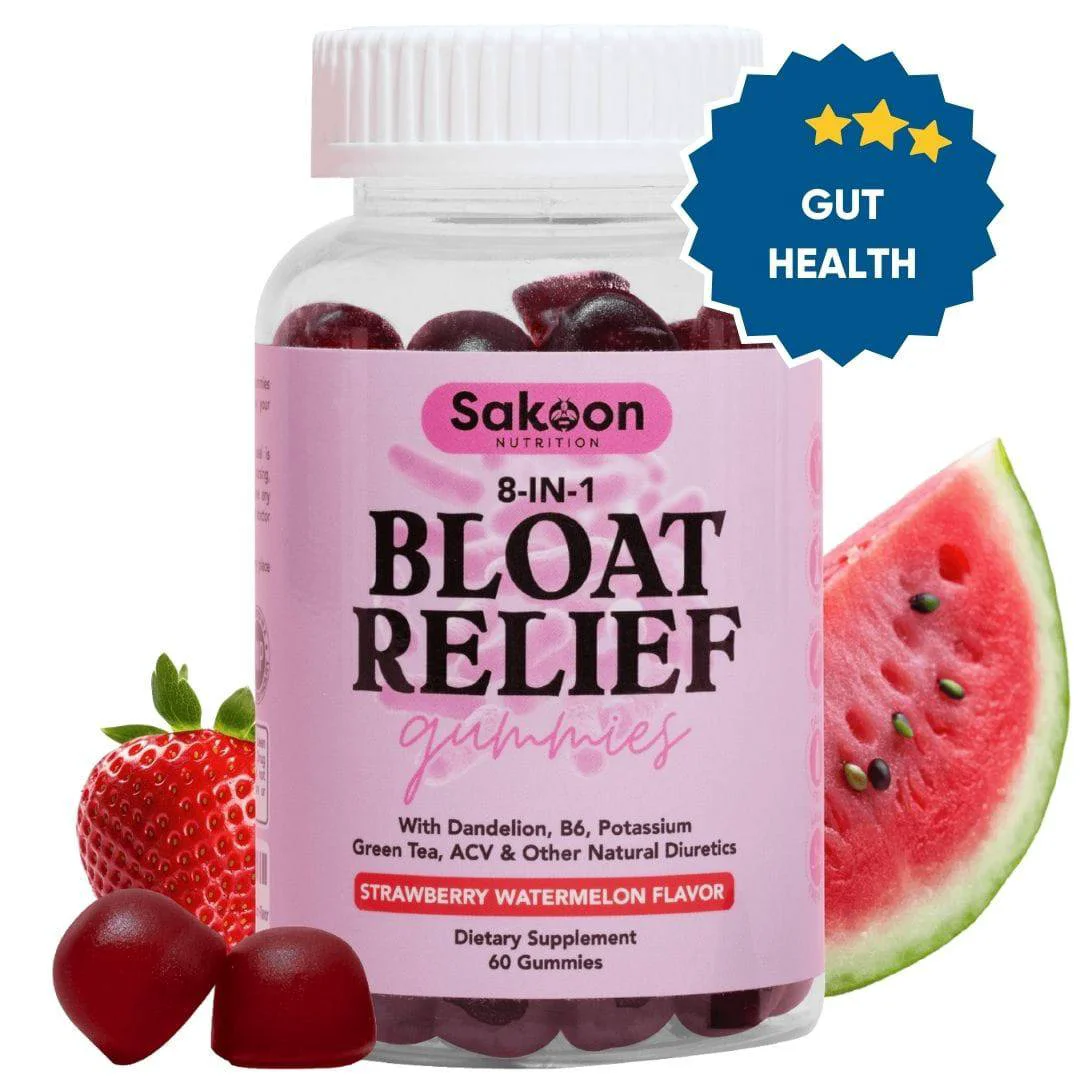 Soft Bloating Relief Gummies Natural Anti-Bloat Digestion Support Sakoon Luxury
