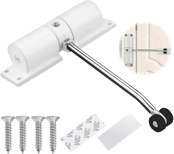 User-Friendly Automatic Door Closer Zinc Alloy Safety Spring Door Closer Adjustable 30 kg Easy-to-Use