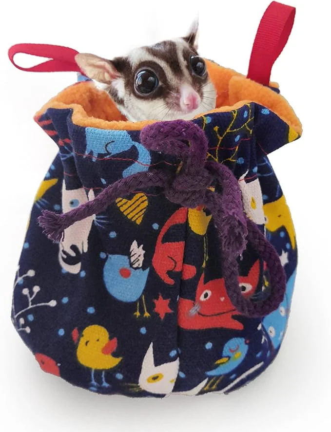 Detailed Dnoifne Sugar Glider Hanging Bed House Sugar Glider Hamster Sleeping Pouch Secure