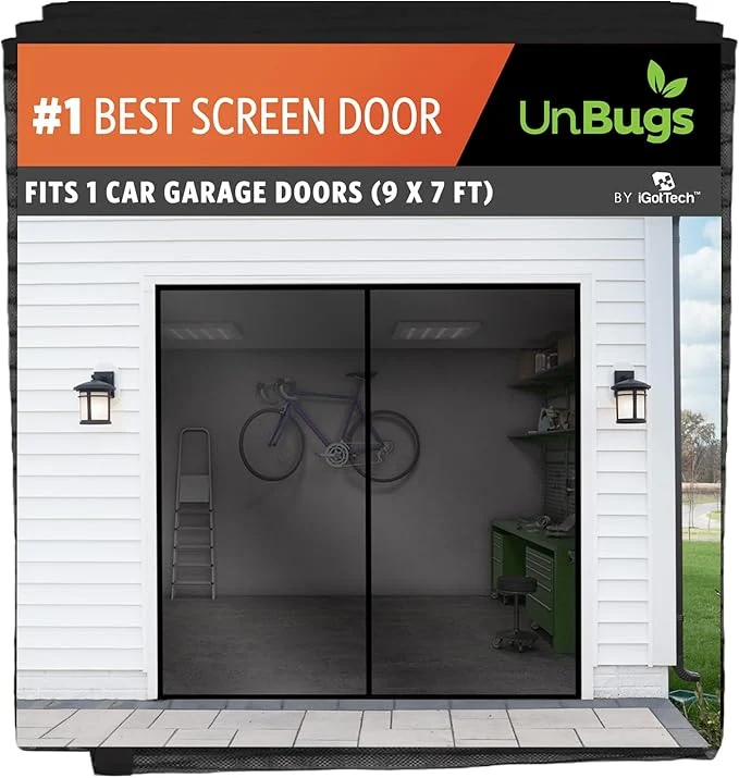 Original UnBugs Garage Screen Doors for 1 Car Garage Comfortable