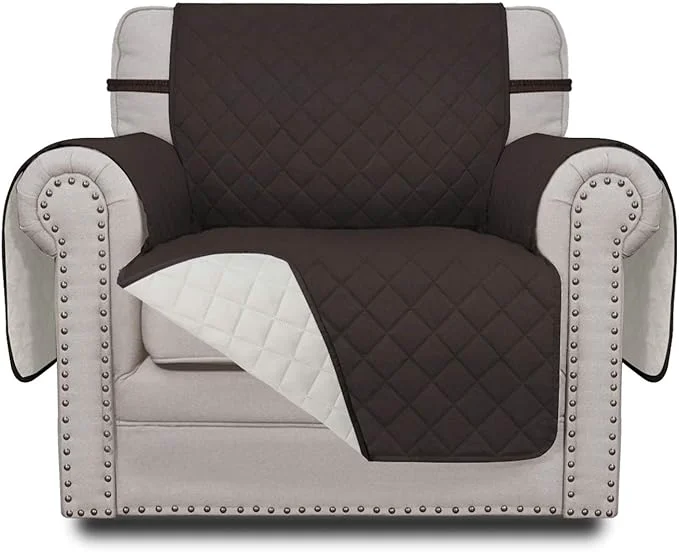 Trusted Easy-Going Chair Sofa Slipcover Reversible Sofa Cover Water Resistant Couch Cover Furniture Protector Cover with Elastic Straps for Pets Kids Children Dog Cat Chair Chocolate Ivory About ThisOverview Convenient
