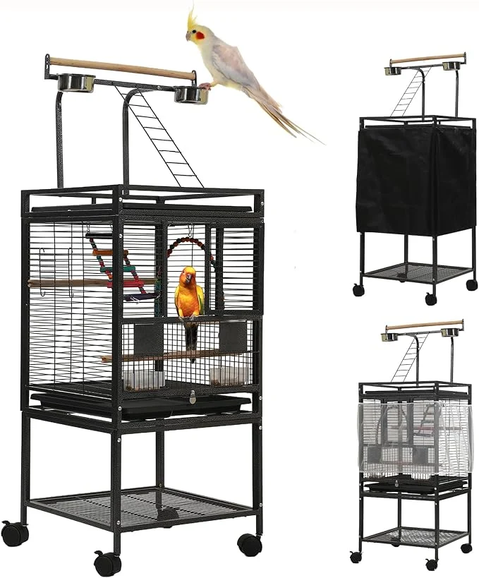 Carefully Designed 51 Small Bird Cage with Stand Parakeet Cage Parrot cage with Parakeet Toys Unique