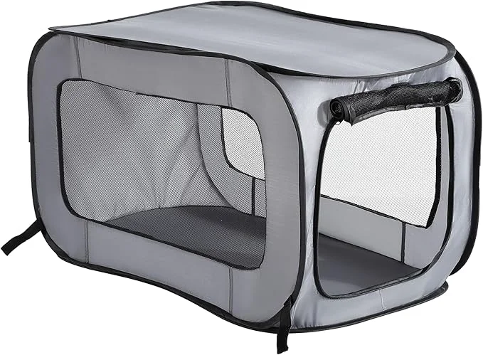 Stylish Beatrice Home Fashions Portable Collapsible Pop Up Kennel Travel Cat and Dog World-Class