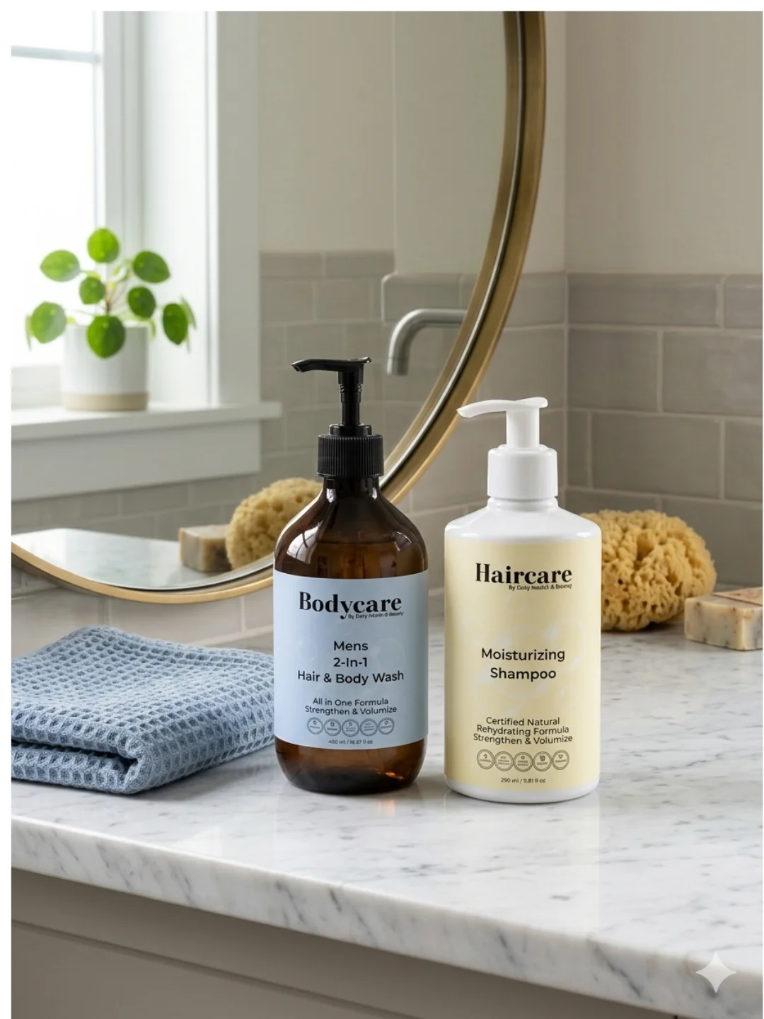 Comfortable Moisturizing Shampoo Mens 2-In-1 Hair Body Wash Healthy
