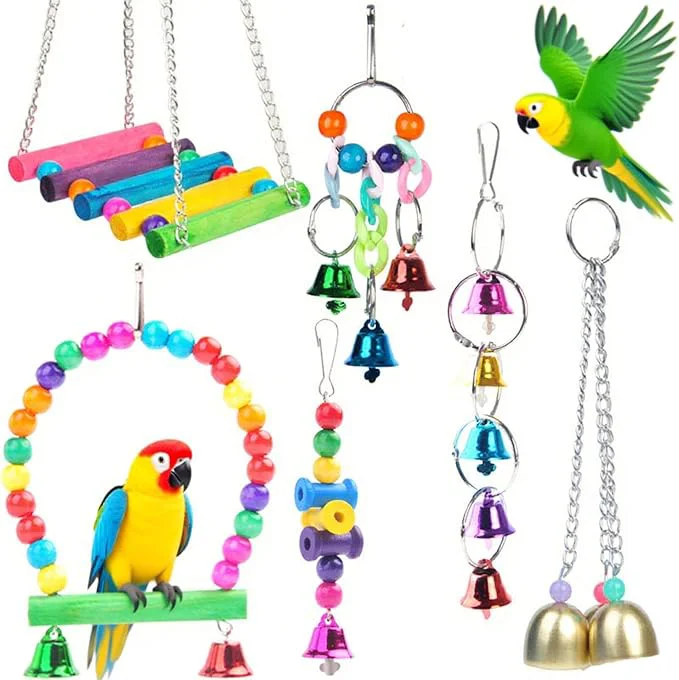 Trendy Bird Swing Standing Chewing Training Hanging Toy Hammock Climbing Ladder Dependable