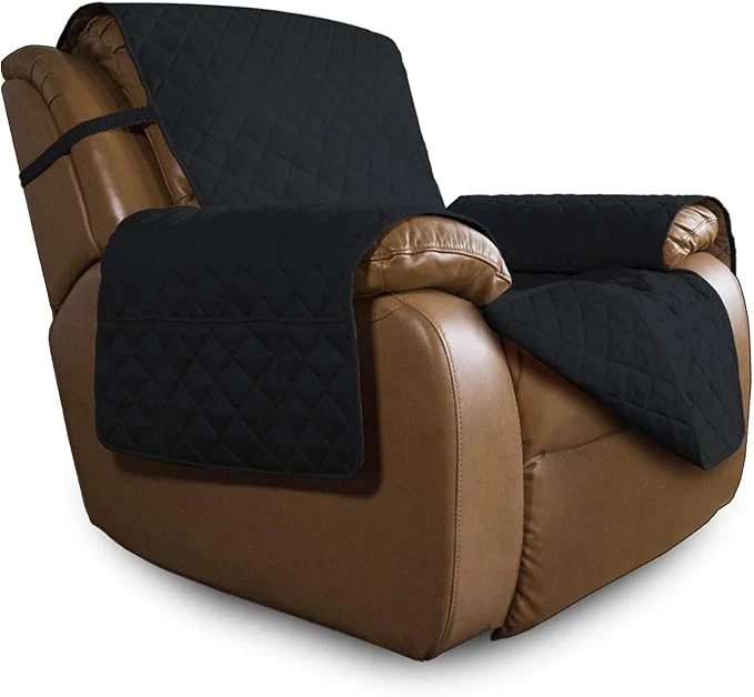 Trendy Easy-Going Oversized Recliner Chair Slipcover Reversible Sofa Cover Water Resistant Couch Cover Furniture Protector with Elastic Straps for Pets Dog Oversized Recliner Black Black About ThisOverview Natural