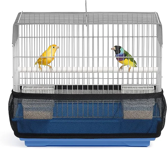 Enhanced Universal Bird Cage Seed Catcher Universal Mesh Skirt Cover Stretchy Small Easy-to-Use
