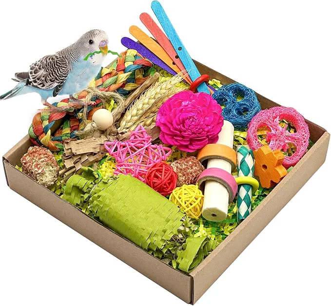 Specialty Natural Bird Toy Foraging Parrot Shredding Toys Box Conure Chewing Toys Excellent