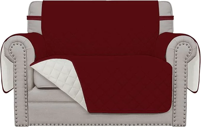 World-Class Easy-Going Oversized Chair Sofa Slipcover Reversible Sofa Cover Water Resistant Couch Cover Furniture Protector Cover with Elastic Straps for Pets Dog Oversized Chair Christmas Red Ivory About ThisOverview Soft