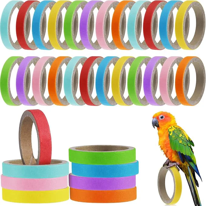 Artisan Jenaai 24 Pcs Chew Bagels Bird Toys Functional