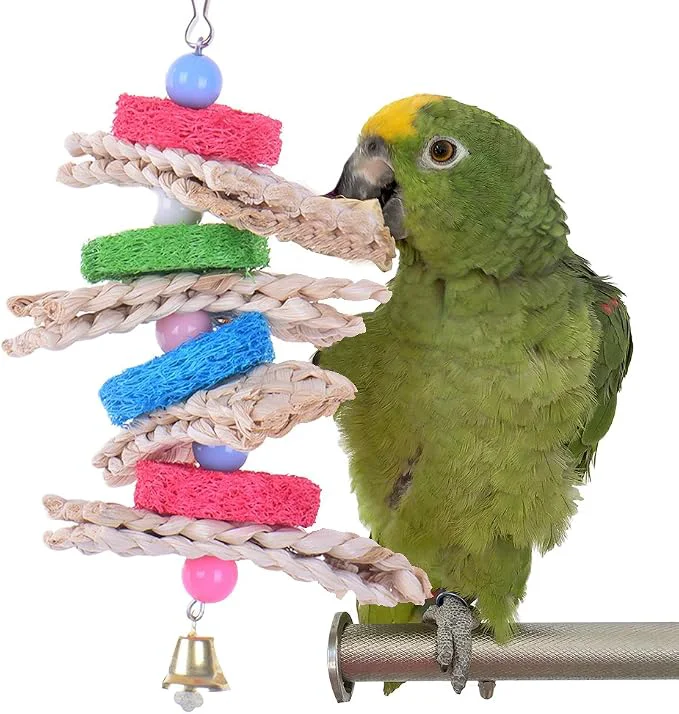 Comfortable Hypeety Pet Bird Parrot Swing Chewing Toy Natural Sepa Takraw High-Quality