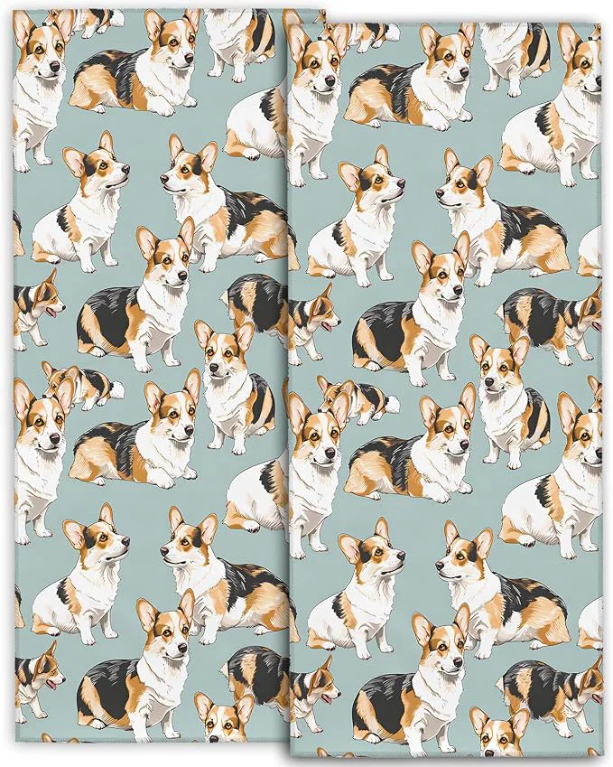 Environmentally Friendly Cute Corgi Hand Towels Elegant