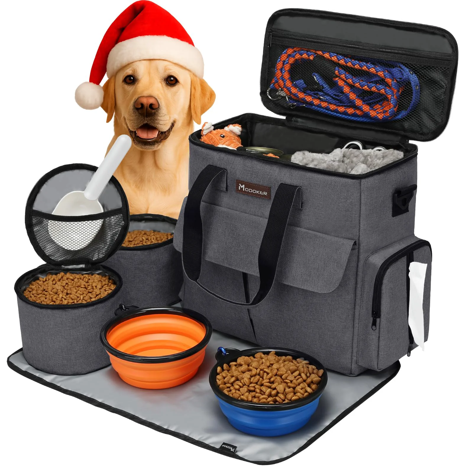 Premium Material Modoker Airline Pet Travel Bag – Under-Seat Tote for Dogs Cats with Food Carriers Bowls Organizer Innovative
