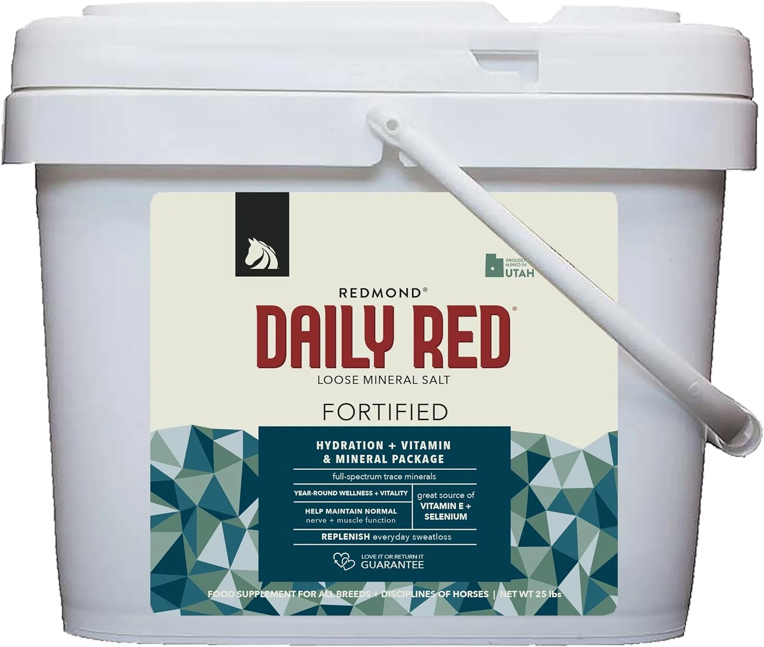 Eco-Friendly Daily Red Complete Wellness Fortified Mineral Mix Supplement for Horses 25lb Bucket Contemporary