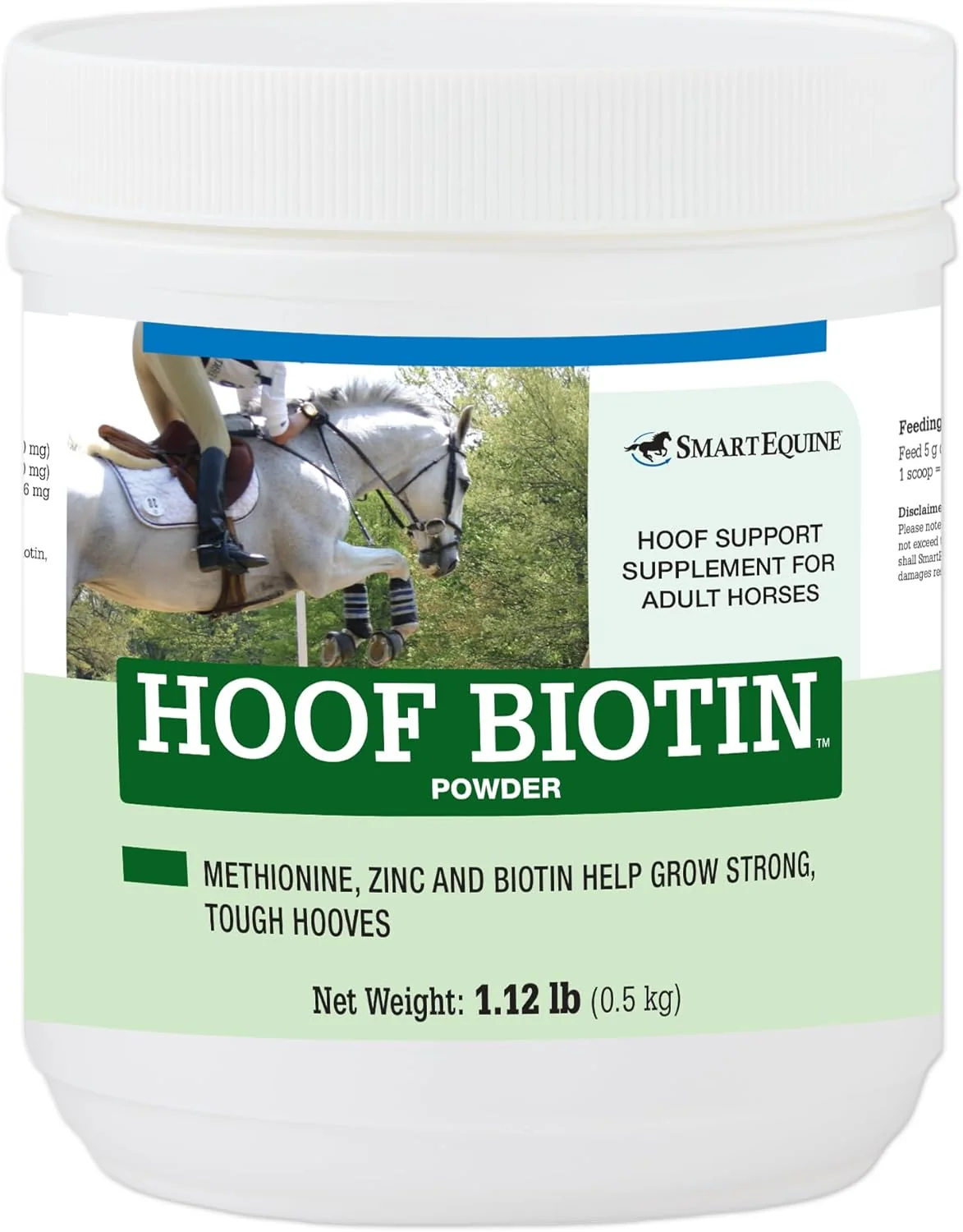 Unique Uckele by SmartEquine Horse Biotin Powder Hoof Supplement for Horses Biotin for Horses Includes Zinc and Methionine 18 oz Jar Fast