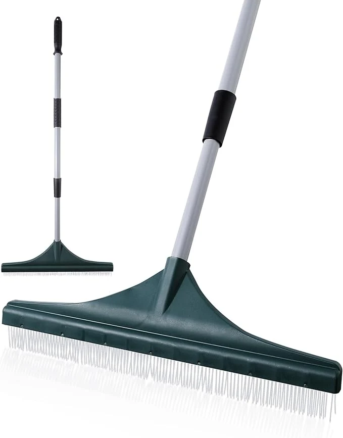 Exceptional Yocada Artificial Turf Rake Grass Brush Broom Carpet Lawn Leaf Rake Cleaner Broom Telescopic Iron Pole for Yard Cleaning and Pet Hair Removal 56.69 About ThisOverview First-Class
