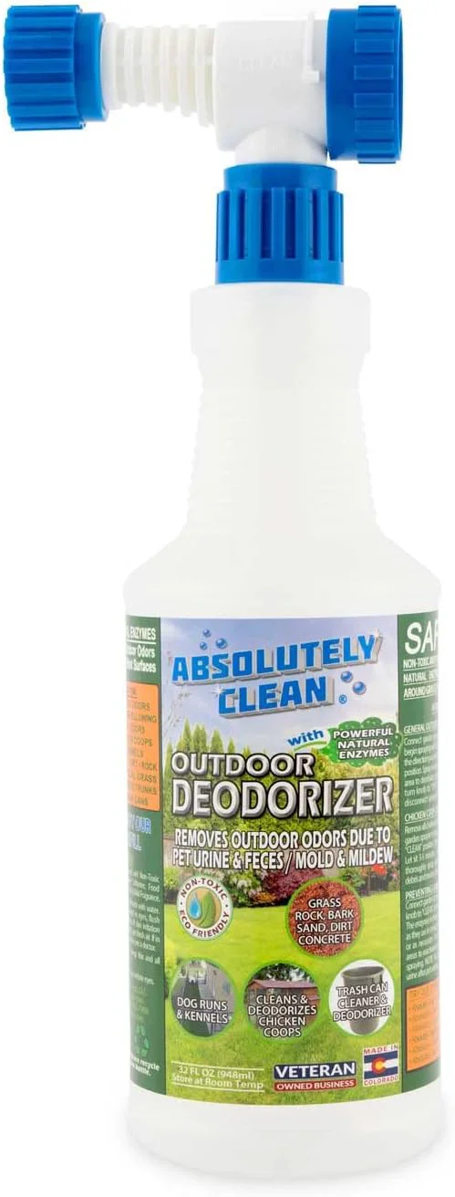 Versatile Outdoor Deodorizer odor eliminator Natural Enzyme Just Spray Walk Away Grass AstroTurf Dog Runs Patios Decks Fences More Vet - 32oz odor eliminator for strong odor Specialty