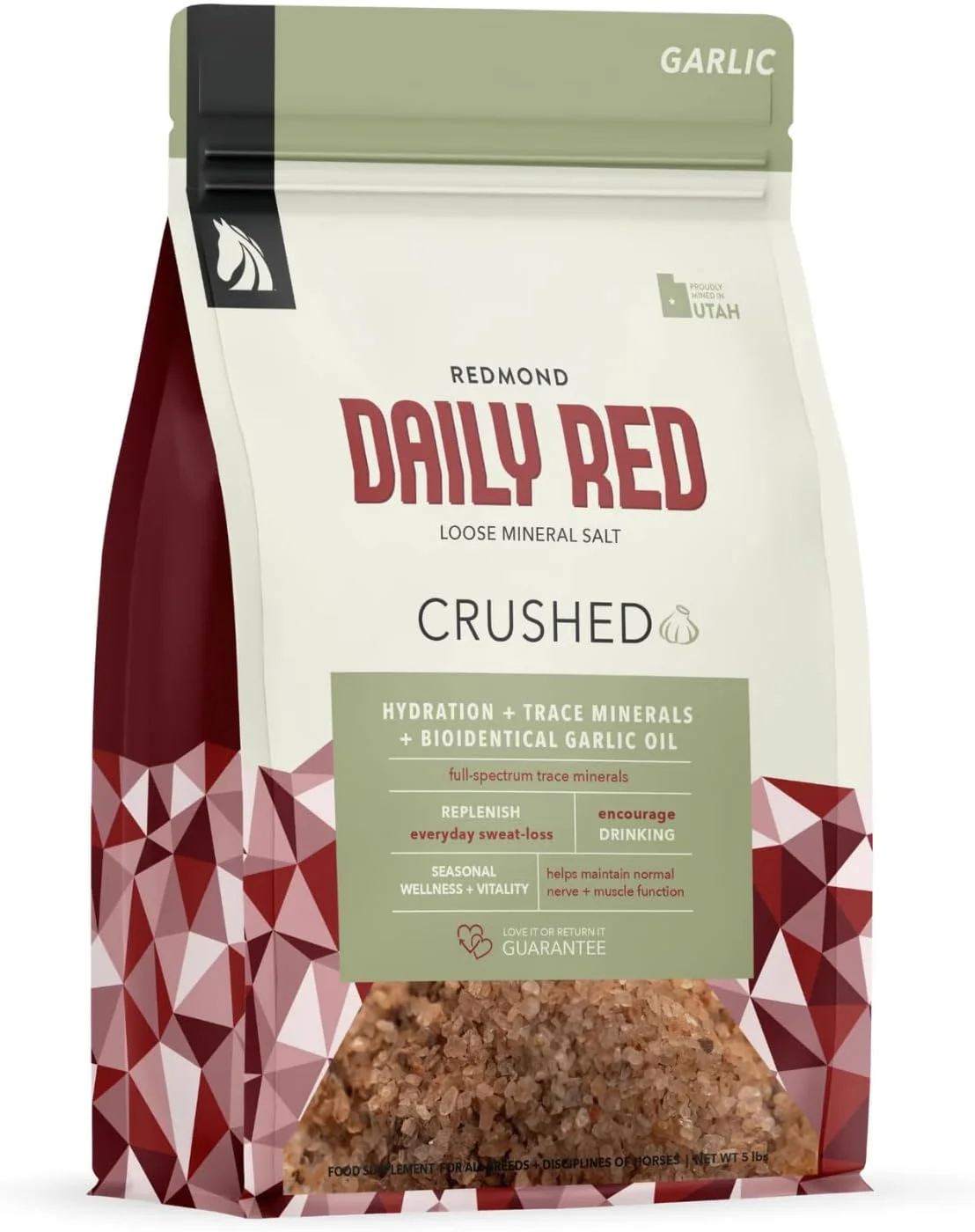 Top-Quality Redmond Daily Red Crushed Garlic Horse Minerals Vitamins Supplement Garlic for Horses Certified