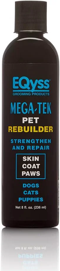 Artisan EQyss Mega-Tek Pet Rebuilder - Strengthen Repair Dry Damaged Coat Nose Skin Cracked Paw Pads - Safe for Dogs Cats Puppies pH Balanced 8 oz Secure