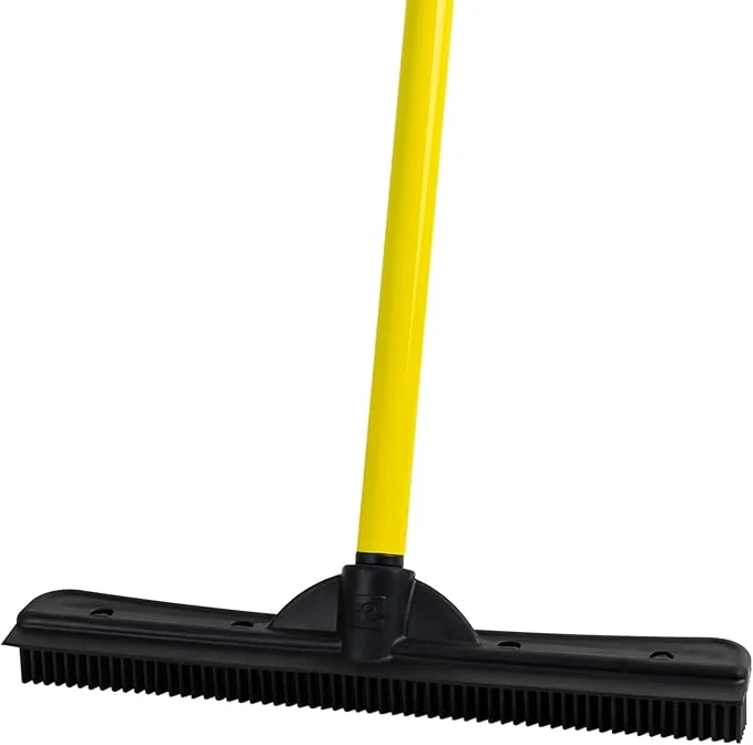 Specialty FURemover Pet Hair Rubber Broom with Squeegee with 58 Telescopic Handle for Carpet Tile and HardwoodAbout ThisOverview Superior