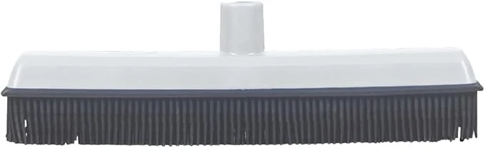 Efficient Rubber Bristle Broom for Hardwood Floors Tiles Carpets Wood and Vinyl Salon Broom Rubber Squeegee Broom Rubber Rake for Human Hair Pet Hair Fur Lint Liquid Grey by Superio Head Only About ThisOverview Premium Material