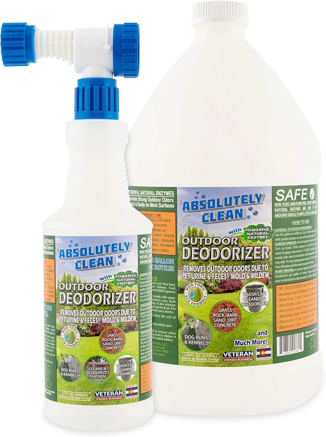 Effective Outdoor Deodorizer odor eliminator Natural Enzyme Just Spray Walk Away Grass AstroTurf Dog Runs Patios Decks Fences More Vet - odor eliminator for strong odor Stylish
