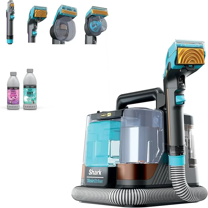 Relaxed Shark StainStriker HairPro Portable Carpet Upholstery Area Rug Cleaner with Pet Mess Hair Tools Self-Cleaning for Pets Car Interiors 4 Cleaning Tools Pet Solution Copper PX251About ThisOverview Practical