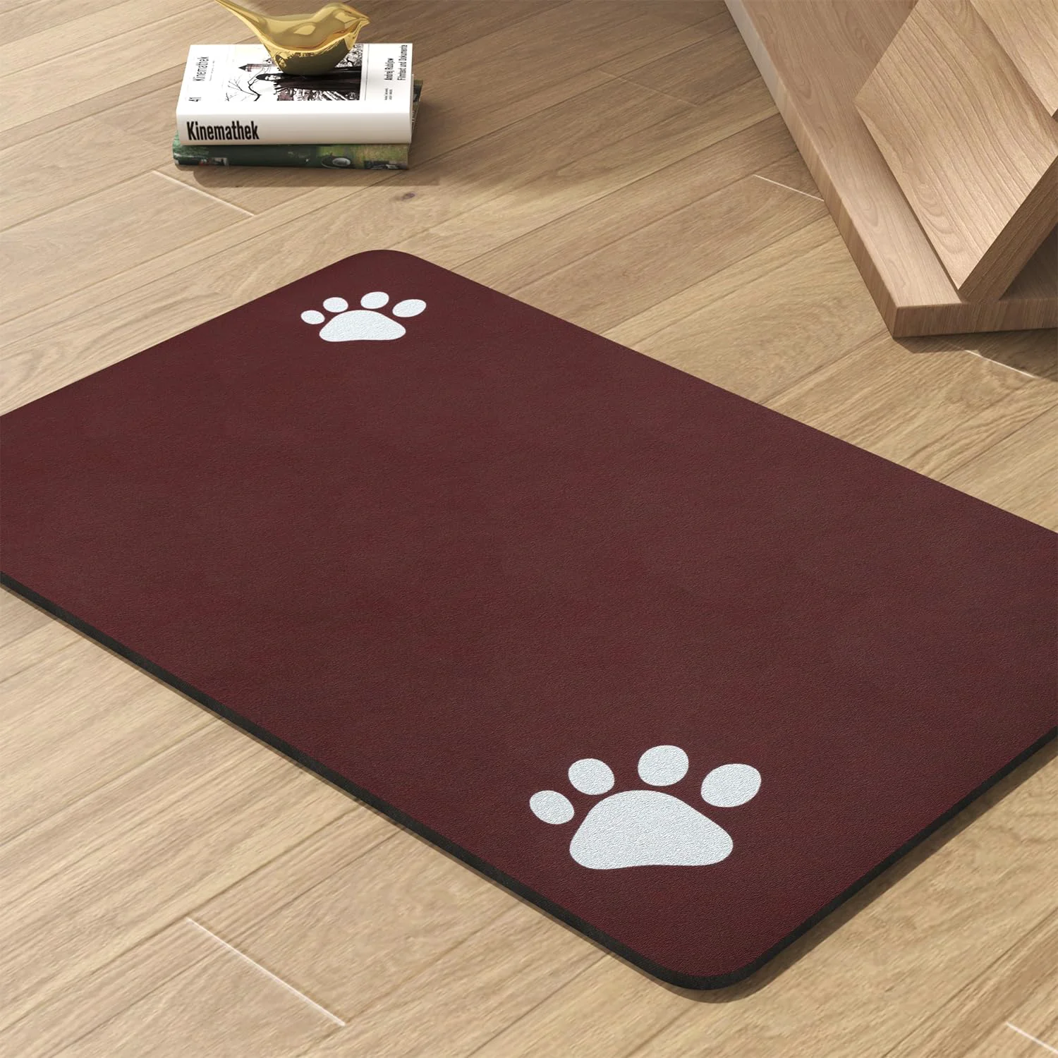 Advanced PADOOR Pet Feeding Mat – Absorbent Quick-Dry Non-Slip 17x34 Red Fine Crafted