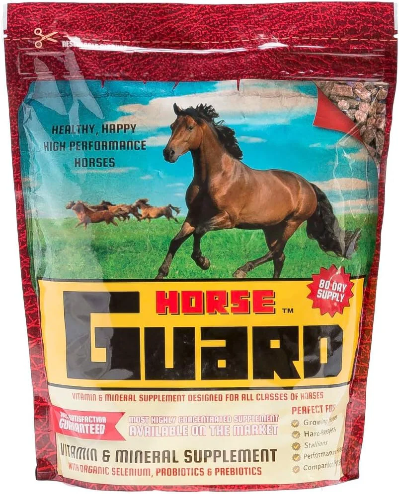 Pure Horse Guard 10 lb Equine Vitamin Mineral Supplement with Organic Selenium Vitamin E High-Quality