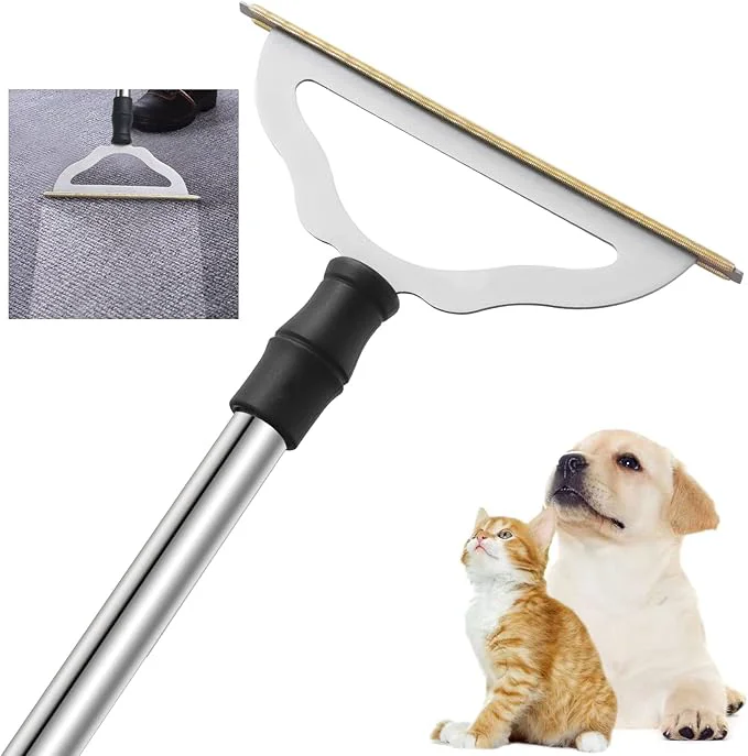 Superior Carpet Rake for Pet Hair Removal - Reusable Pet Hair Remover for Carpet Long Handle Advanced Dog Hair Broom Cat Fur Brush Lint Remover Scraper for Carpets Rugs Mats Couch FurnitureAbout This Classic