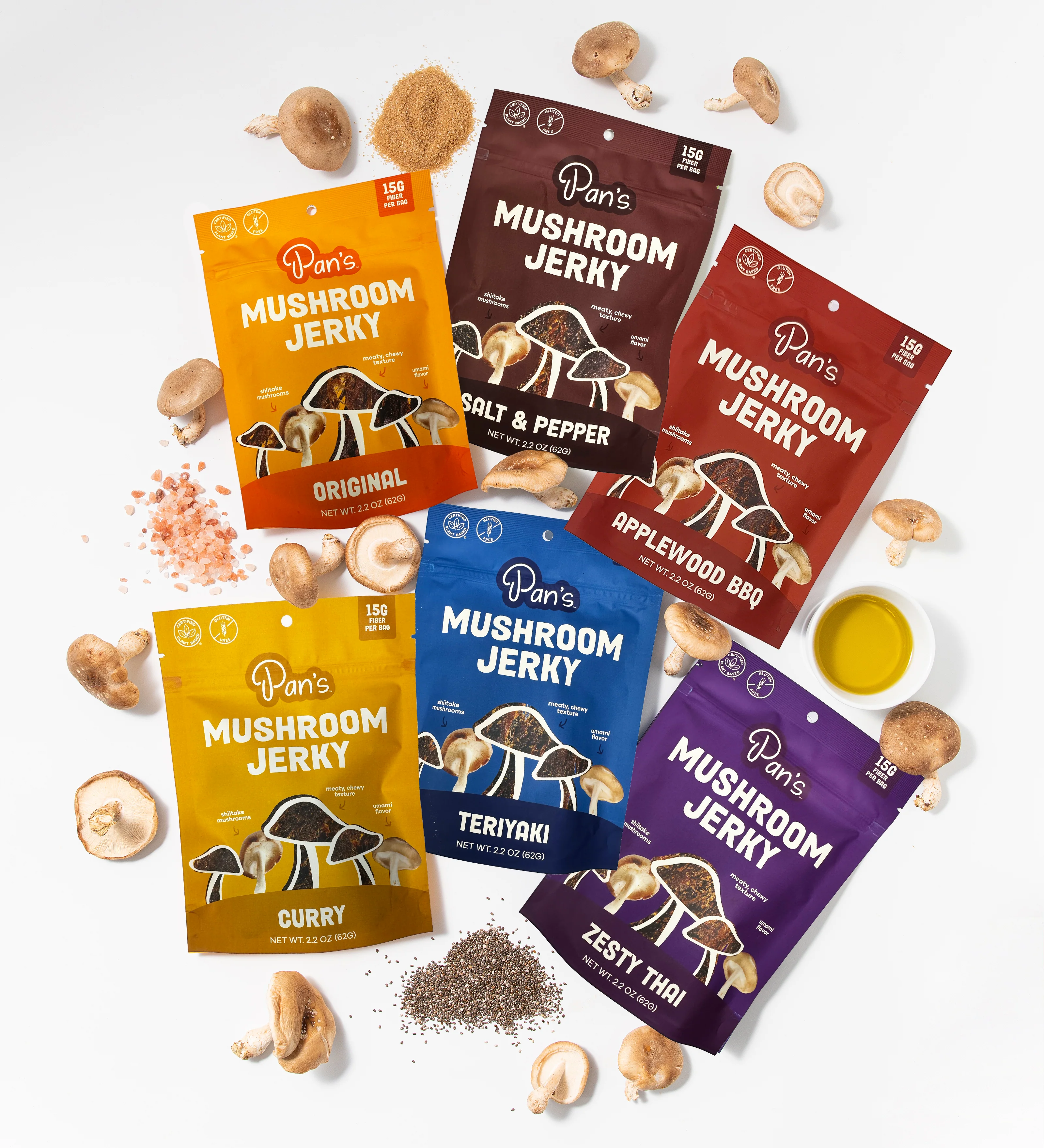Natural Pan's Mushroom Jerky - The Flavor Pack Long-Lasting