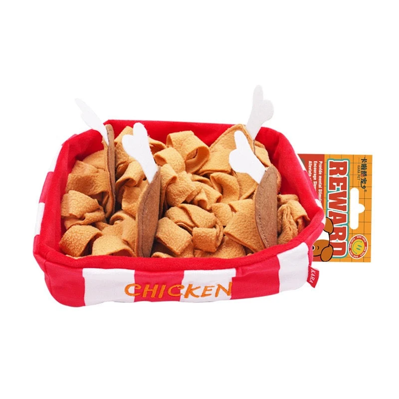 Smooth Milou Lumi Pet Snuffle Mat Treat Hiding Toy - Fried Chicken High-Grade