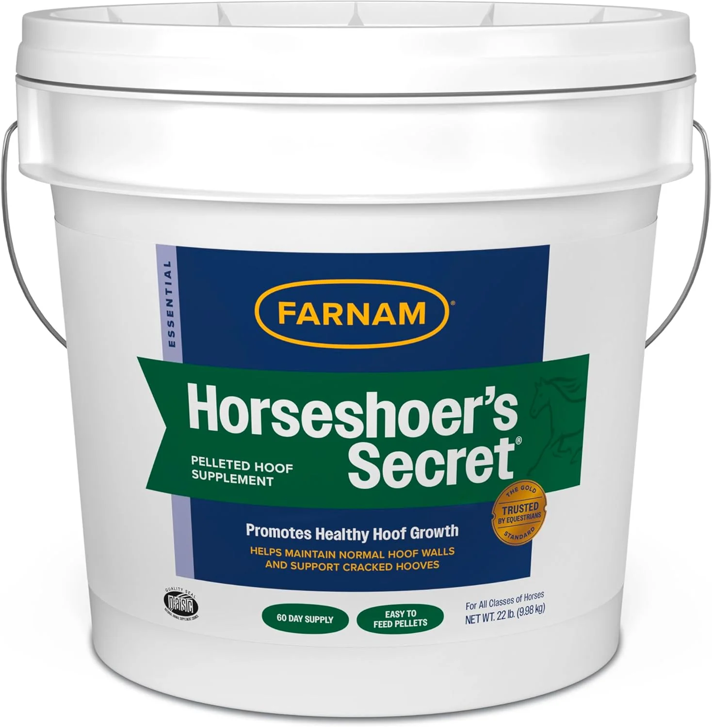 Sophisticated Farnam Horseshoer's Secret Pelleted Hoof Supplement for horses promotes healthy hoof growth 22 lb. 60 day supply Reliable