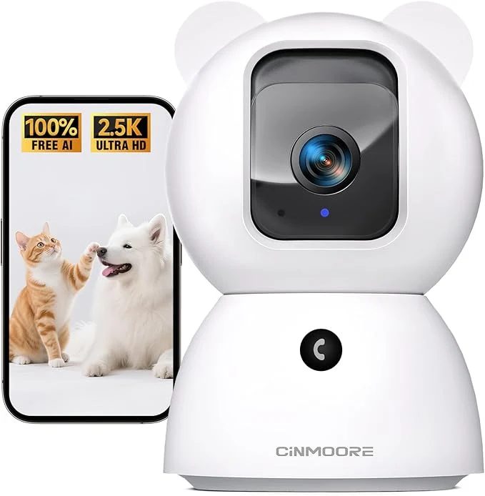 Soft 2.5K Security Camera Indoor Non-Subscription AI Person Pet Cry Detection 4MP Pet Dog Cat Camera w Phone App Pan Tilt 2.4GHz WiFi Cameras for Home Security Full Duplex 2-Way Audio IR Night VisionAbout ThisOverview Fine Crafted