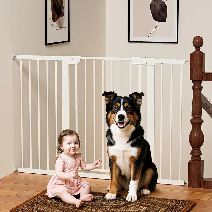 Sophisticated 29.5-54.2 Magnetic Baby Gate for Stairs Baby Safety Essentials Auto Close Innovative