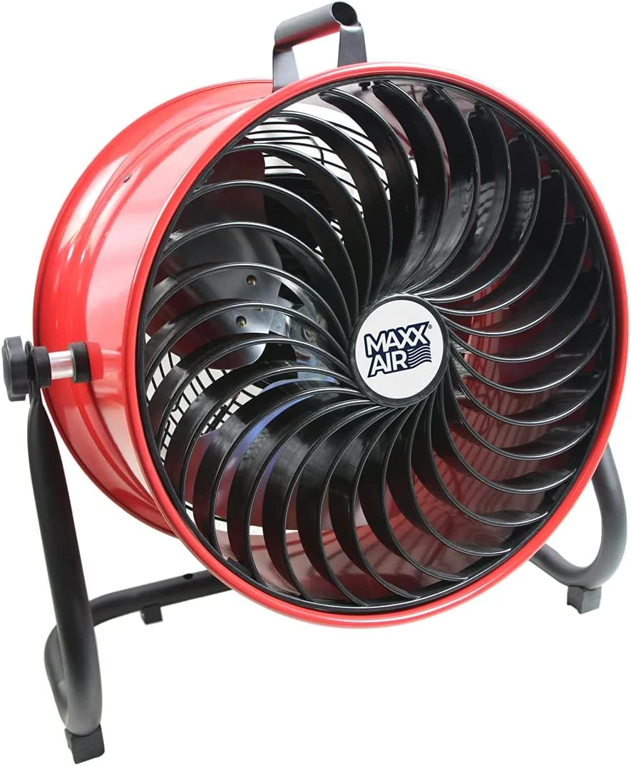 Trendy Maxx Air 16 High Velocity Turbo Fan with Pivoting Head - Efficient Air Circulation High-Velocity Drum Fan I for Home Garage or Workshop Use Durable Construction Easy Assembly Next-Generation