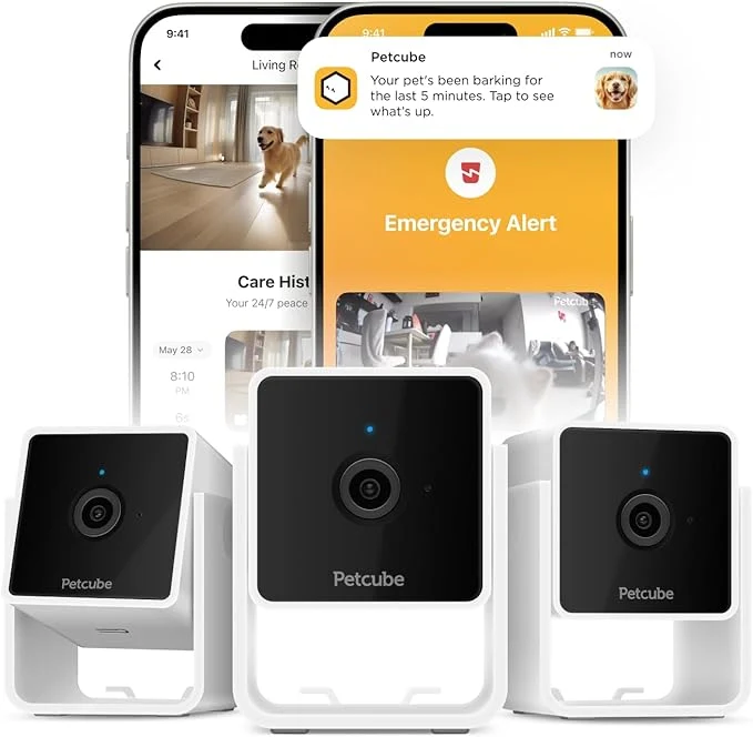 Soft Petcube Cam The Pack of 3 Indoor Wi-Fi Pet Security Camera with Phone App 2-Way Audio and Video Night Vision 1080p HD Video and Smart AlertsAbout ThisOverview High-Grade