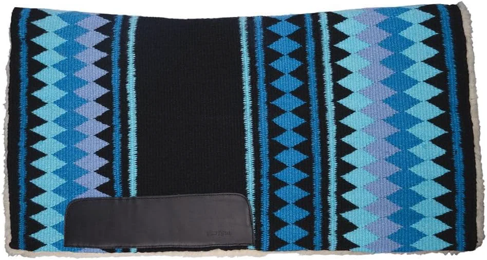 Versatile Fleece Bottom Contoured Saddle Pad - 34 x 40 New Zealand Wool Top 3 4 Felt Core Contoured Fit Hypoallergenic Fleece Lining Weighs 8 lbs Fashionable