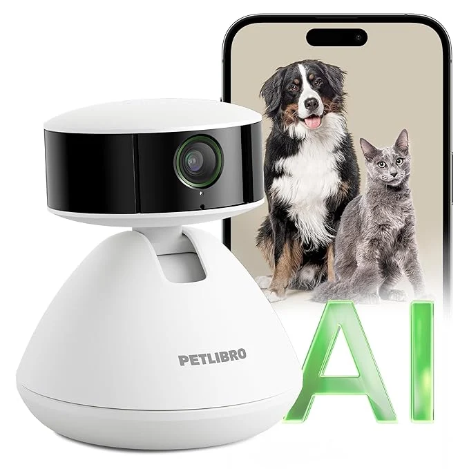 Environmentally Friendly PETLIBRO Pet Camera with App 360° HD Dog Camera AI-Powered Indoor Pet Camera for Multi-Pet Recognition Activity Tracking Daily Smart Summary and 1080p Color Night Vision Professional