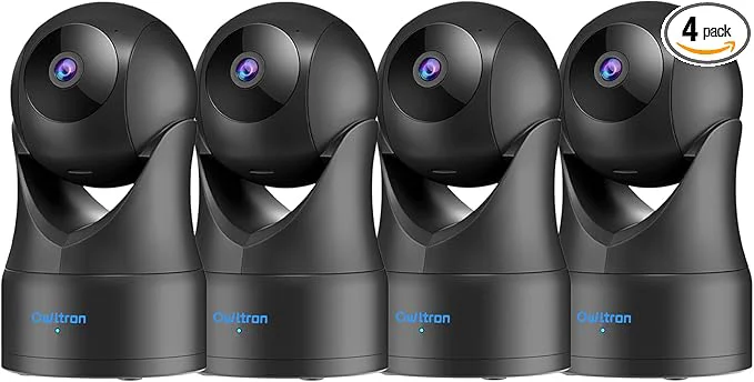 Lightweight owltron Indoor Security Camera 360 Pan Tilt Home Cameras with Motion Detection Pet Cam with Phone App 2K WiFi Baby Monitor with Night Vision Two Way Audio 4 PackAbout ThisOverview Quality