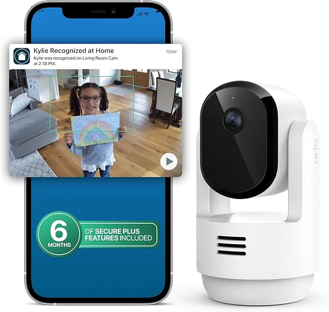 Fine Arlo Essential Indoor Pan Tilt Security Camera 2K 2025 Release 6 Months of Secure Plus Plan - Wired Plug-in Power Person Recognition Animal Detection Auto Motion Tracking 1 Cam WhiteAbout ThisOverview Authentic