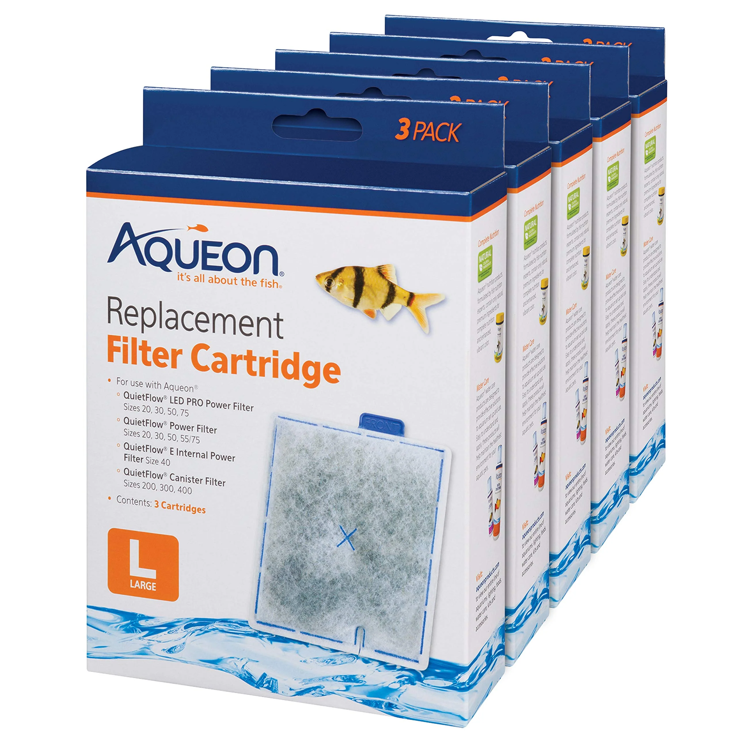 Carefully Designed Aqueon Filter Cartridges 15-Pack for QuietFlow Canister Filters Models 20–75 200–400 – Large Trendy