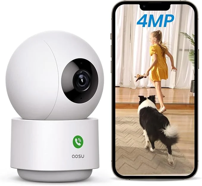 Eco-Friendly aosu 4MP Security Camera Indoor 2.5K Baby Monitor Pet Camera 360° for Home Security WiFi Camera with 5 2.4 GHz Wi-Fi One-Touch Call Smart Motion Tracking IR Night Vision Compatible with AlexaAbout ThisOverview Classic