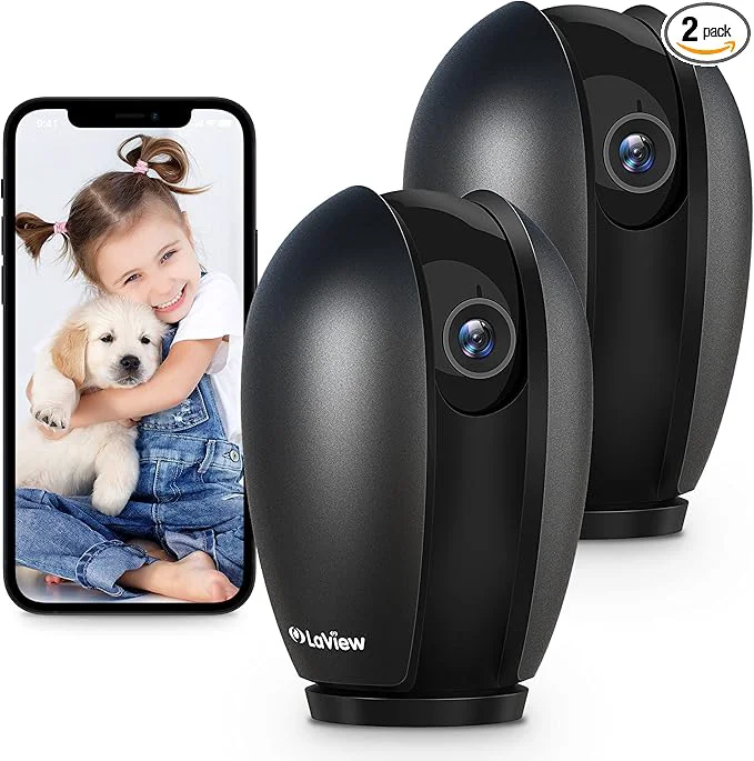 Outstanding LaView Baby Monitor with Phone App 2 Pack 1080P WiFi Pet Camera Indoor 360° Home Security Camera with Motion Sound Detection Two-Way Audio Night Vision Local Cloud Storage Works with AlexaAbout ThisOverview Original