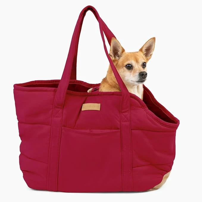 Durable Plush Dog Purse Carrier for Small Dogs Soft Dog Tote Bag Verified