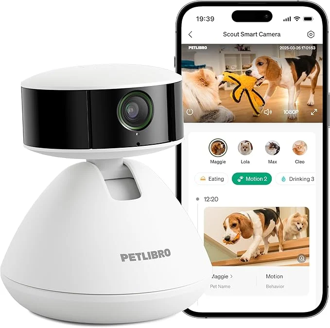 Classic PETLIBRO AI Dog Camera Pet Camera Indoor with Phone App Multi-Pet Recognition Daily Activity Analysis Smart Summaries Cat Cam 360° View 1080P Dog Cam Night Vision 2-Way Audio Home Camera WiFiAbout ThisOverview Natural