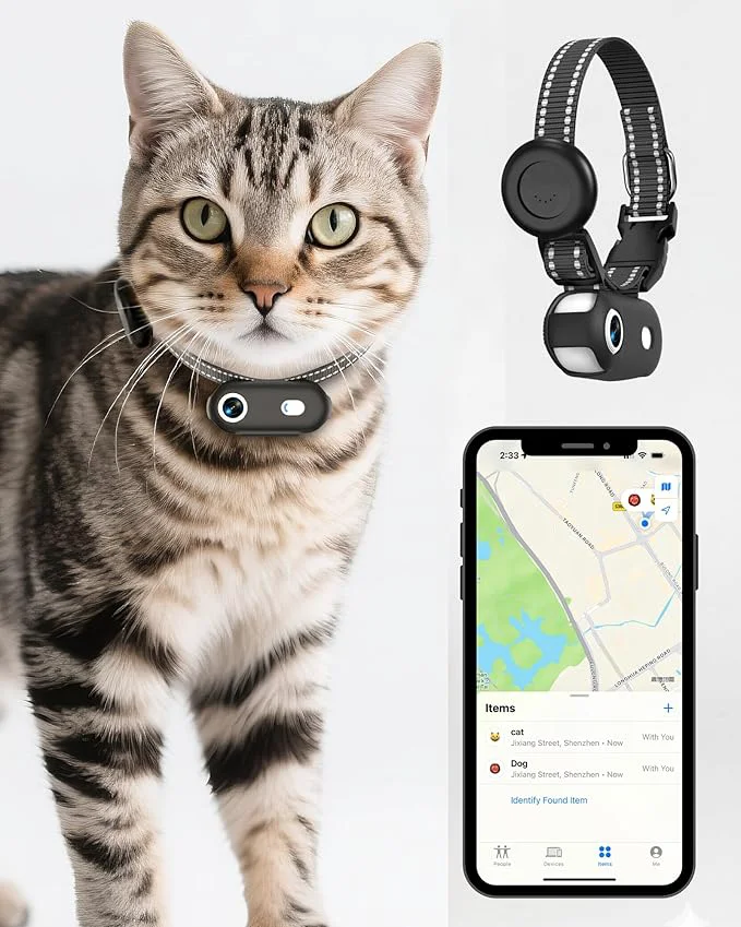 High-Grade ZoomaraKam Pet POV Camera Collar – 1080P HD 120-Min Battery App-Connected for Cats Small Dogs Relaxed
