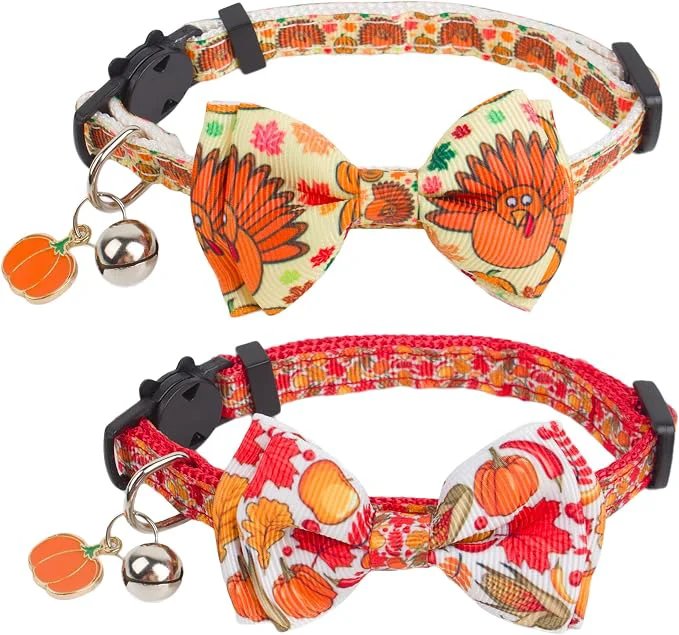 Classic ADOGGYGO Thanksgiving Cat Collars Outstanding